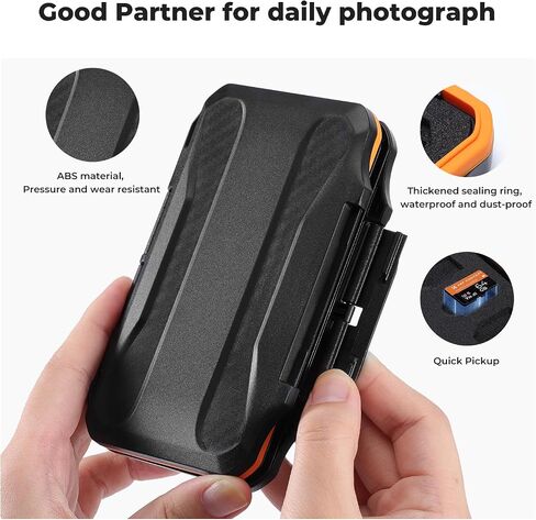 K&F Concept 36 Slots SD Micro SD Memory Card Case, Water-Resistant SD Card Holder, Anti-Shock Card Carrying Storage Box for 24 Micro SD SDXC SDHC TF Cards and 12 SD SDXC SDHC Cards in Saudi Arabia