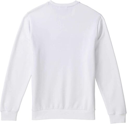 Calvin Klein Mens Logo Long Sleeve Pullover Crew Neck Sweatshirt (Brilliant White, XX-Large) in Saudi Arabia