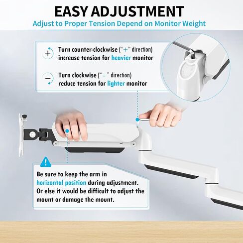 MOUNTUP Triple Monitor Stand Mount - 3 Monitor Desk Mount for Computer Screens Up to 27 inch, Triple Monitor Arm with Gas Spring, Heavy Duty Monitor Stand, Each Arm Holds Up to 19.8 lbs, MU0006 in Kuwait