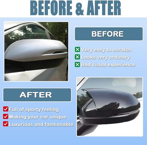 XITER Rear View Side Mirror Cover Side Mirror Cap for Honda CRV 2017 2018 2019 2020 2021 2022,Glossy Black in Saudi Arabia