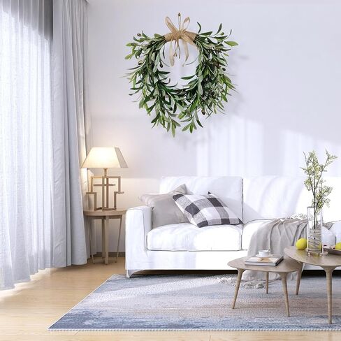 22" Heart Shaped Artificial Olive Leaf Wreath, Green Leaf Olive Fruit Spring Flower Swag， Front Door Wedding Arch Window Wall Hanging Farmhouse Garden Decoratio(1pcs) in Saudi Arabia