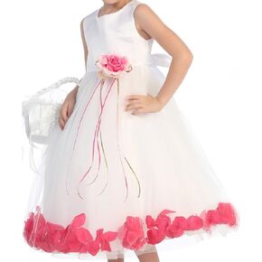 مجموعة Blunight Bedding Pageant Flower Flower Petal Little Flower Girls Dresses in Kuwait