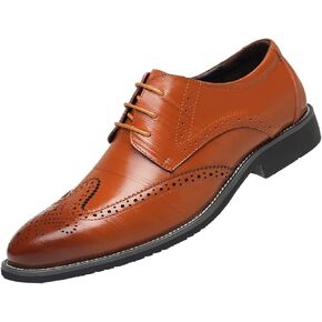 Dress Shoes for Men Men's Round Toe Leather Flat Shoes Comfortable Casual Footwear for Everyday Wear in Saudi Arabia