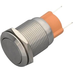 15A/250VAC 16mm 19mm 2pin Panel Hole Metal Push Button Switch Power Flat High Head Self Locking/Reset Soldering IP67(High Head,19MM_MOMENTARY) in Saudi Arabia