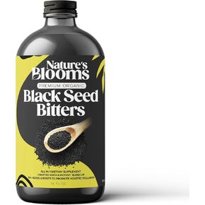 Nature's Blooms: Black Seed Bitters Natural Supplement for Health and Wellness|Super Antioxidant for Immune Support, Joints, Digestion, Hair & Skin|16 oz in Saudi Arabia