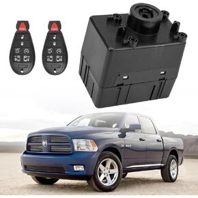 مفتاح وحدة الإشعال اللاسلكي (مع مفاتيح) متوافق مع 2011-2014 دودج تشالنجر ، RAM 1500 2500 3500 4500 5500 ، Jeep Grand Cherokee ، Chrysler Town & Country استبدال# 68105738ae 68105738ac in Kuwait
