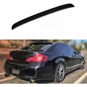 المفسد على سطح النافذة الخلفية متوافق مع 2007-2015 Infiniti G35 G25 G37 Q40 Sedan ، Duckbill Style Wing Lip Splitter 2007 2008 2008 2010 2011 2013 2014 2015 (Black) (Black) in Kuwait