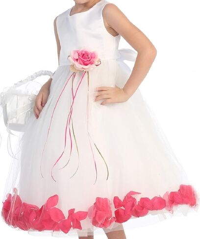 مجموعة Blunight Bedding Pageant Flower Flower Petal Little Flower Girls Dresses in Kuwait