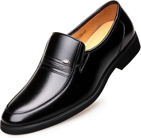 Dress Shoes for Men Men's Pointed Toe Leather Dress Shoes Soft Breathable Microfiber Quality Footwear for Formal Occasions in Saudi Arabia