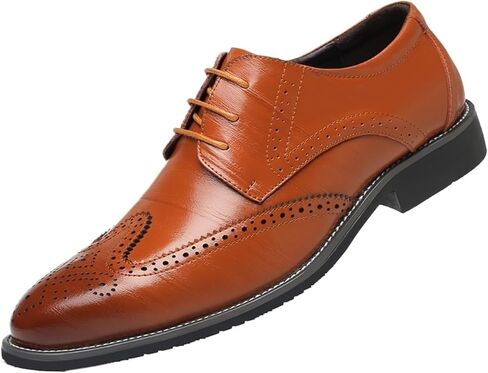 Dress Shoes for Men Men's Round Toe Leather Flat Shoes Comfortable Casual Footwear for Everyday Wear in Saudi Arabia