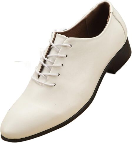 Dress Shoes for Men Men's Patent Leather Dress Shoes Extra Large Soft Split Leather Business Footwear in Kuwait