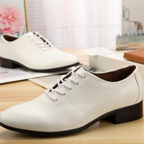 Dress Shoes for Men Men's Patent Leather Dress Shoes Extra Large Soft Split Leather Business Footwear in Kuwait