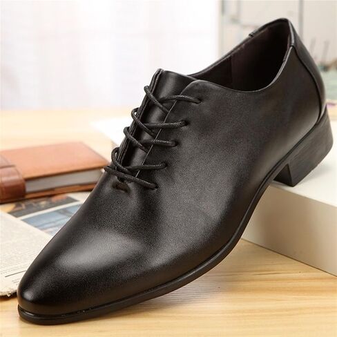 Dress Shoes for Men Men's Patent Leather Dress Shoes Extra Large Soft Split Leather Business Footwear in Kuwait