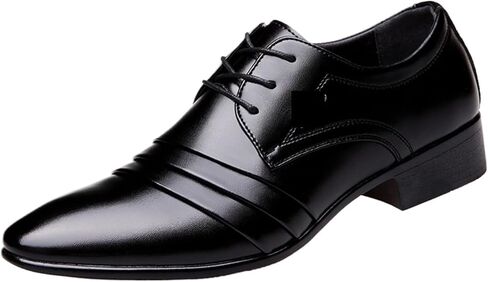 Dress Shoes for Men Men's Breathable Leather Casual Lace-Up Shoes for All-Day Comfort in Saudi Arabia