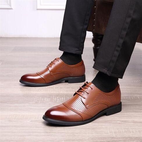Dress Shoes for Men Men's Handmade Leather Business Shoes Comfortable Summer Footwear for Professionals in Saudi Arabia
