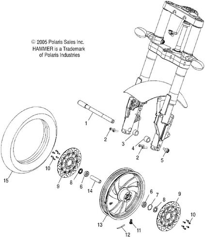 Polaris Victory Motorcycles Brake Rotor ، 5 مم ، جزء أصلي OEM 1910623 ، Qty 1 in Saudi Arabia
