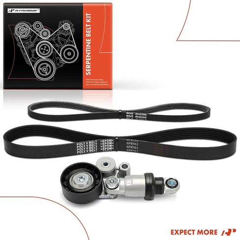 A-Premium Engine Serpentine Belt Drive Kit متوافق مع Mazda CX-5 Cx5 2014 2016 ، 3 2014-2020 ، CX-3 Cx3 2016-2020-2.0L 2.5L in Saudi Arabia