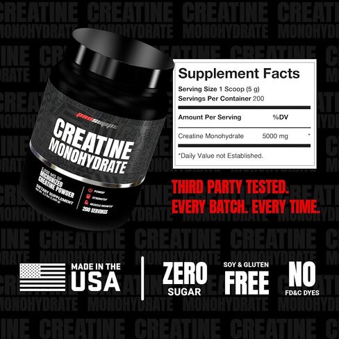 PROSUPPS Creatine 300, 100% Pharmaceutical Grade Micronized 5,000mg Creatine Monohydrate, 60 Servings in Kuwait