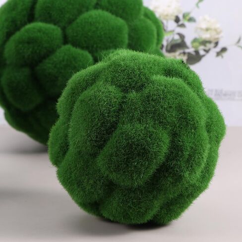 FOMIYES Artificial Moss Balls Fake Moss Rocks Decorative Green Moss Globes Sphere Balls Orb Sphere Vase Bowl Filler for Home Party Weddings Display Decor Props 15cm Greenery Balls in Saudi Arabia
