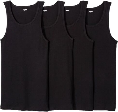 Goodfellow & Co™ Men's Ribbed Tank Tops: Affordable and Versatile Summer Wardrobe Essentials (US, Alpha, X-Large, Regular, Regular, Black) in Saudi Arabia