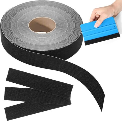 Marspark 1.2 Inch x 49 ft Black Felt for Squeegee Edge Wrapping Self Adhesive Decal Felt Tape for Auto Vinyl Wraps Tools Wallpaper Tools Furniture Pads in Saudi Arabia