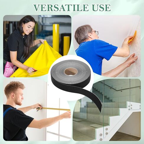 Marspark 1.2 Inch x 49 ft Black Felt for Squeegee Edge Wrapping Self Adhesive Decal Felt Tape for Auto Vinyl Wraps Tools Wallpaper Tools Furniture Pads in Saudi Arabia