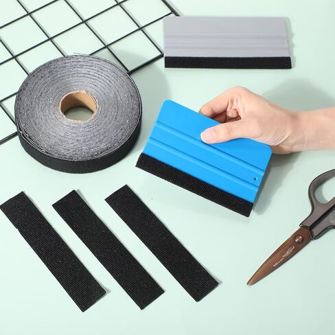 Marspark 1.2 Inch x 49 ft Black Felt for Squeegee Edge Wrapping Self Adhesive Decal Felt Tape for Auto Vinyl Wraps Tools Wallpaper Tools Furniture Pads in Saudi Arabia