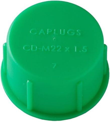 Caplugs CD-M-12X1.5 CD-M Series – Plastic Threaded Cap for Metric Fittings 200 Pack, Green LD-PE, Thread Size M12 x 1.5 Protective Closures, Dirt Seals, Masking, Painting, Plating (99395419) in Saudi Arabia