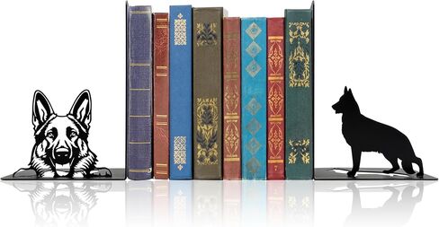 Dachshund موضوع Bookends Decor - Dachshund Gifts with Black Modern Bookends و Devative Books للرفوف - Bookends فريدة من نوعها للأطفال ، سدادة كتاب جميلة للأرفف (Dachshund) in Kuwait