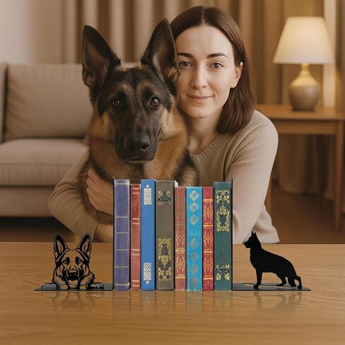 Dachshund موضوع Bookends Decor - Dachshund Gifts with Black Modern Bookends و Devative Books للرفوف - Bookends فريدة من نوعها للأطفال ، سدادة كتاب جميلة للأرفف (Dachshund) in Kuwait