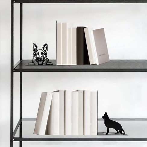 Dachshund موضوع Bookends Decor - Dachshund Gifts with Black Modern Bookends و Devative Books للرفوف - Bookends فريدة من نوعها للأطفال ، سدادة كتاب جميلة للأرفف (Dachshund) in Kuwait