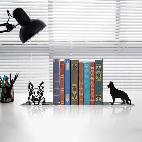 Dachshund موضوع Bookends Decor - Dachshund Gifts with Black Modern Bookends و Devative Books للرفوف - Bookends فريدة من نوعها للأطفال ، سدادة كتاب جميلة للأرفف (Dachshund) in Kuwait