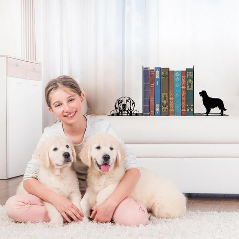 Dachshund موضوع Bookends Decor - Dachshund Gifts with Black Modern Bookends و Devative Books للرفوف - Bookends فريدة من نوعها للأطفال ، سدادة كتاب جميلة للأرفف (Dachshund) in Kuwait