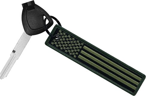 Premium Motorcycle Keychain - Durable Embroidered Flag Key Tag for Riders of Cars, ATV, Dirt Bikes & More in Saudi Arabia