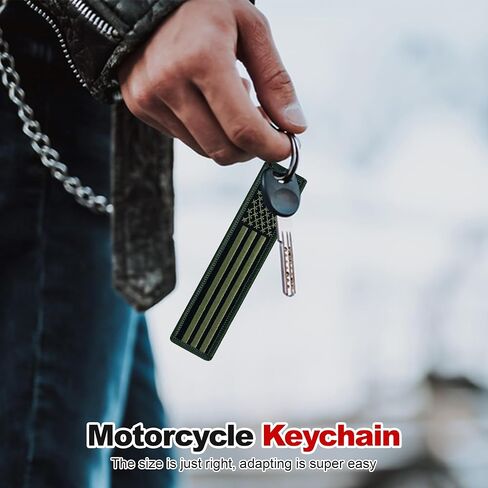 Premium Motorcycle Keychain - Durable Embroidered Flag Key Tag for Riders of Cars, ATV, Dirt Bikes & More in Saudi Arabia