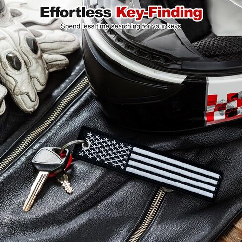 Premium Motorcycle Keychain - Durable Embroidered Flag Key Tag for Riders of Cars, ATV, Dirt Bikes & More in Saudi Arabia