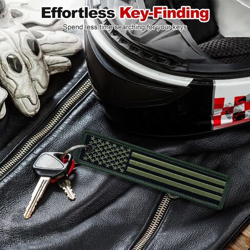 Premium Motorcycle Keychain - Durable Embroidered Flag Key Tag for Riders of Cars, ATV, Dirt Bikes & More in Saudi Arabia