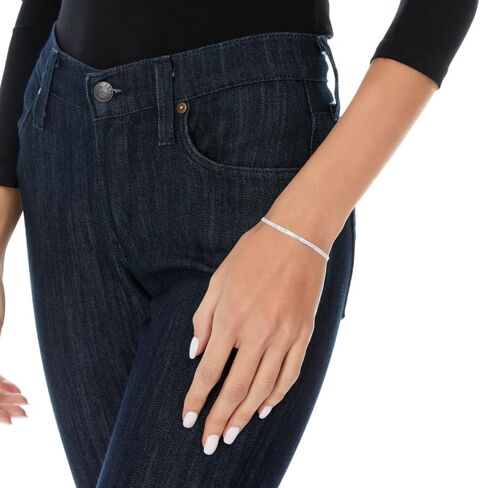 Floreo 14k White Gold 3mm or 4.5mm Solid Herringbone Chain Bracelet, 7 Inch in Kuwait