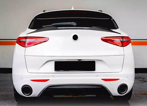 Rear Window Middle Spoiler Tailgate Mid Wing Fit for Alfo Romeo Stelvio 2018-2024 Quadrifoglio/Sprint/Stdrd/Ti/Veloce/Sport Style Lip Exterior Accessories Gloss Black in Saudi Arabia