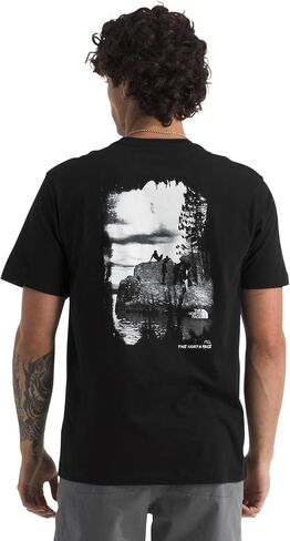 THE NORTH FACE Men's Evolution Nature Exposure Short-Sleeve Tee | Cotton Shirt with Classic Logo & Graphic in Saudi Arabia