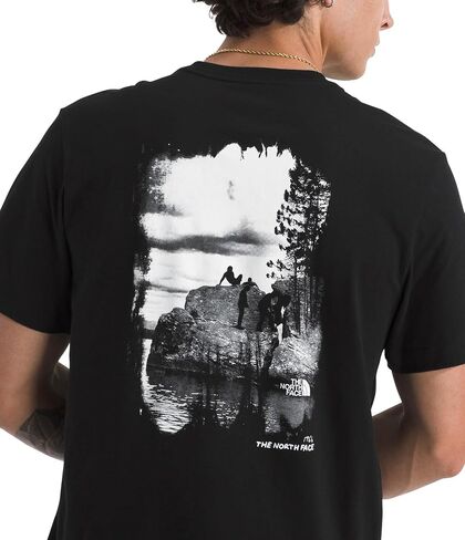THE NORTH FACE Men's Evolution Nature Exposure Short-Sleeve Tee | Cotton Shirt with Classic Logo & Graphic in Saudi Arabia