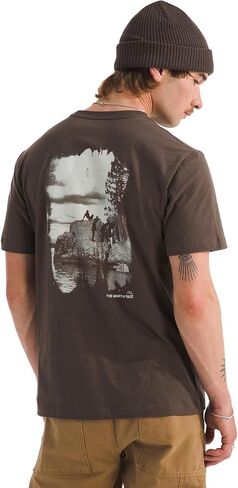 THE NORTH FACE Men's Evolution Nature Exposure Short-Sleeve Tee | Cotton Shirt with Classic Logo & Graphic in Saudi Arabia