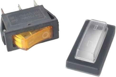 1pc KCD3 Rocker Switch ON-Off 2 Position 3 Pin Electrical Equipment with Light Power Switch 16A 250VAC/ 20A 125VAC(Black ON-Off-ON) in Saudi Arabia