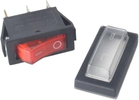 1pc KCD3 Rocker Switch ON-Off 2 Position 3 Pin Electrical Equipment with Light Power Switch 16A 250VAC/ 20A 125VAC(Black ON-Off-ON) in Saudi Arabia