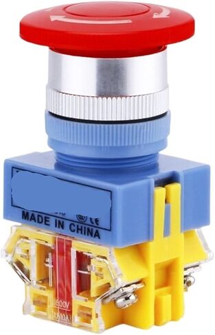 22mm Head Switch LAY37-11ZS 1NO1NC Momentary Self-Locking Push Button Switch Latching Locking Emergency Stop Switch(Silver Contact) in Saudi Arabia