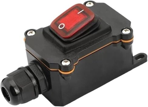1/5/20pcs مفتاح موسيقى الروك المقاوم للماء مع LED 12V/24V/220V تقاطع في الهواء الطلق مفتاح طاقة طاقة الطاقة (RED 220V ، 5 PCS) in Saudi Arabia