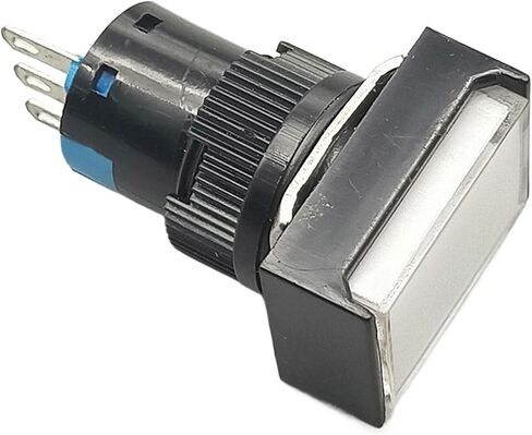 1Pcs 16mm Button Switch Self Lock/self Reset 5A/250VAC NO+NC LA16-11J(White,Self Lock) in Saudi Arabia