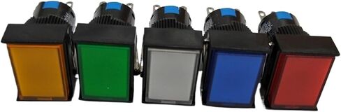 1Pcs 16mm Button Switch Self Lock/self Reset 5A/250VAC NO+NC LA16-11J(White,Self Lock) in Saudi Arabia