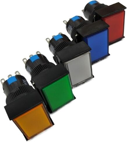 1Pcs 16mm Button Switch Self Lock/self Reset 5A/250VAC NO+NC LA16-11J(White,Self Lock) in Saudi Arabia