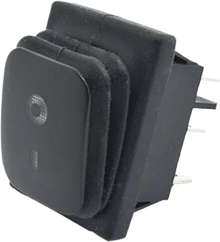 16A 250VAC Heavy Duty KCD4-201 Waterproof Rocker Switch Latching ON Off 12V 220V Red Green Blue Yellow Light(Red Light,ON-Off_12V) in Saudi Arabia